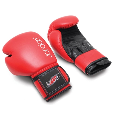 JORDAN FITNESS boxovací rukavice tréninkové - kožené (8) červené