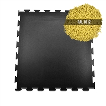 Gumová podlaha Puzzle 1x1m žlutá 20% EPDM 1